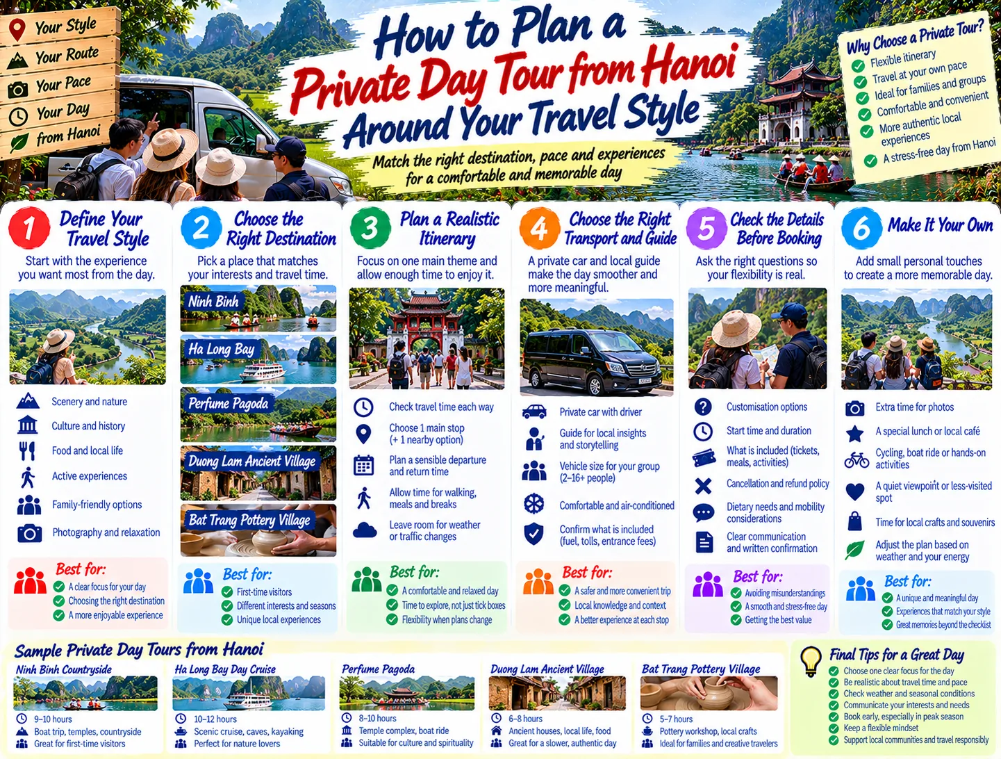 How to Plan a Private Day Tour from Hanoi Around Your Travel Style